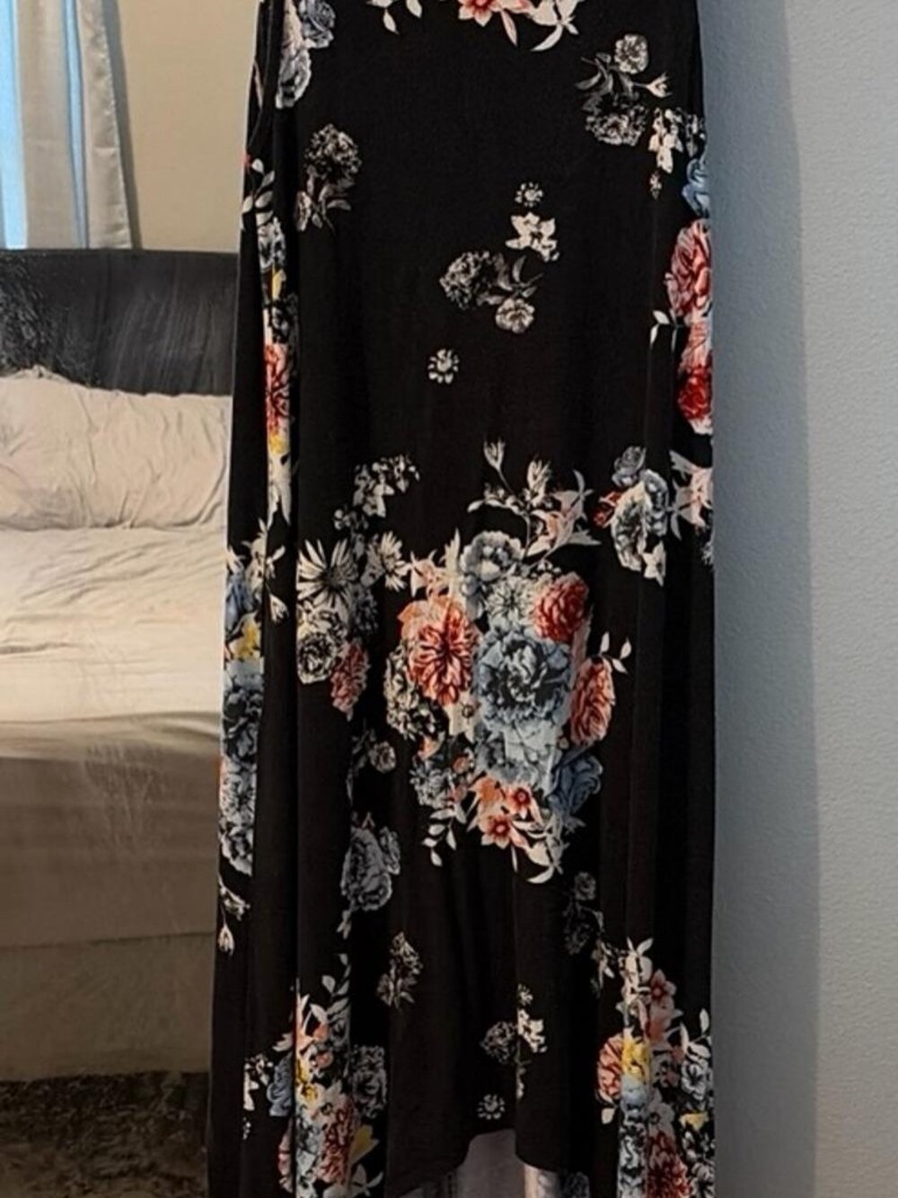 Navy Floral hi-lo dress Boutique